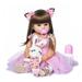 Decdeal Reborn Doll InchCute Bath Dolls HairbandDress 22 Inch Silicone Body Ear Hairband Body Cute Bath Cat Ear Baby Doll Bath Dolls Baby Doll With CatBaby Dolls-22 Decoe Huiop