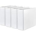 3 Ring Binder Heavy Duty Professional D Ring Binders 4 Inch Binder Extra Large Wide Clear View Binder 8.5 X 11 Inch Letter Sized - Presentation Folder For Pages Documents (4 Pack White)