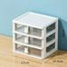 Transparent Desk Organizer Drawer Cute Plastic Clear Organizing Boxes Stationery Storage Box Container for Home School Office Transparent - 3 Grid