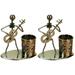 2 Pcs Pen Pot Dressing Table Kids Toys Creative Pencil Holder Metal Student