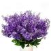 Sueyeuwdi Fake Flowers Fake Plants Artificial Flowers Bouquets Wisteria Hyacinth Bulk for Vase Home Decor Indoors Outdoors Garden Hotel Party Wedding Mock home decor Purple 38*16*6cm