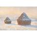 Wheatstacks - Snow Effect - Morning by Claude Monet Poster Print - Claude Monet (24 x 18)