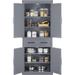 RUNFAYBIU 72.5 Kitchen Pantry Cabinet Freestanding Cupboard with Drawer and Adjustable Shelves Cabinet Organizer for Kitchen/Living Room/Dinning Room/Bathroom Dark Gray