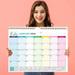 Weloille FSC Paper Simple Wall-mounted Calendar Strong Double-line Binding Large Daily Block 18-month Calendar 2024.1-2025.6