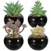 4pcs Mini Artificial Succulent Plants Artificial Plants with Pot Small Artificial Succulents Decoration for Living Room