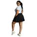 YJ.GWL High Waist Tennis Skirt for Women Girls Mini Pleated Pencil Skirts Plus Size Athletic Golf Running Sport Skort