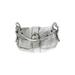 Coach Factory Leather Shoulder Bag: Metallic Gray Print Bags