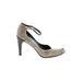 Jil Sander Heels: Pumps Stilleto Cocktail Tan Print Shoes - Women's Size 37 - Almond Toe - Animal Print Wash