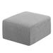 Anvazise Stool Cover Stretching Widely Applied Breathable Square Foot Stool Stretch Covers for Slipcovers Light Grey