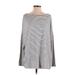 ALLSAINTS Long Sleeve T-Shirt: Gray Print Tops - Women's Size Small