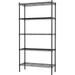 LIHONG 5-Shelf Storage Shelves 5 Tiers Standing Shelving Unit 350 lbs Per Tier Adjustable Wire Shelving Wire Rack 14 x 36 x 72 Black