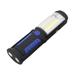 USB Rechargeable COB and LED USB Flashlight Torch Work Light Stand Magnetic with hook Flashlights for Outdoor (Blue)