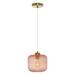 River of Goods Digby Glass and Metal Globe Shade Pendant Light - N/A Pink