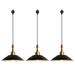 Kiven 3-Light H-Type track lighting pendants Modern h track pendant lights Decorative Track Lighting Fixture for Kitchen Island Hallway Black Iron Lampshade