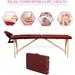 Professional Portable Folding Massage Table Portable Massage Bed Massage Therapy Table Spa Bed 84 Inch Adjustable 2 Fold Salon Bed Face Cradle Bed With Carrying Case (Wine Red) (T1)