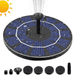 3.0W Solar Fountain Pump for Bird Bath with 3.7V 1200mAh Battery Backup Free Standing Portable Floating Solar Powered Water Fountain Pump for Garden Backyard Pond Pool Outdoor