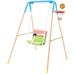 2 in 1 Kids Toddler Children Swing Seat Chair Swing Basketball Outdoor For Backyard Playground w/Rope