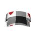 Disketp Heart Black Buffalo Plaid Gingham Sun Visors for Women Men Unisex Tennis Golf Visor Hat Adjustable Summer Hats Sport Outdoor Visor Hat UV Protection Cap