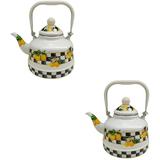 2 Pieces Teapot Tea Kettles Camping Stove Tea Pot for Loose Tea Coffe Pot Coffee Kettle Hot Tea Pot Kitchen Tea Pot