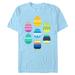 Men's Mad Engine Light Blue Disney Princess Easter Egg Jumble Graphic T-Shirt