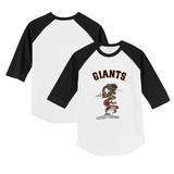 Infant Tiny Turnip White/Black San Francisco Giants 2024 Year of the Dragon 3/4-Sleeve Raglan T-Shirt