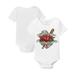 Infant Tiny Turnip White Boston Red Sox Tattoo Rose Bodysuit