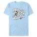 Men's Mad Engine Mickey Mouse Light Blue & Friends Retro Positive Vibes Only Graphic T-Shirt