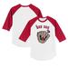 Infant Tiny Turnip White/Red Boston Red Sox Butterfly Glove 3/4-Sleeve Raglan T-Shirt