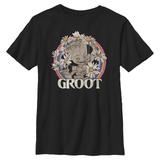 Youth Mad Engine Black Guardians of the Galaxy Happy Groot Graphic T-Shirt