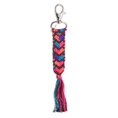 Multicolor of Love,'Colorful Macrame Keychain and Bag Charm with Tassel'