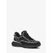 Michael Kors Ari Frayed Denim Trainer Black 8.5