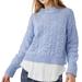 Free People Sweaters | Free People Women's Bell Song Texture-Knit Sweater S | Color: Purple | Size: S