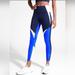 Athleta Pants & Jumpsuits | Athleta Women's Blue Sports Leggings High Rise 7/8 Tight Compression Waist Sz M | Color: Blue/White | Size: M