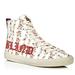 Gucci Shoes | Gucci "Blind For Love" Floral Print Feline Tiger High Top Sneakers | Color: Cream/Pink | Size: 6