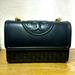 Tory Burch Bags | New Version Tory Burch Black Leather Fleming Convertible Bag $598 | Color: Black/Gold | Size: Large