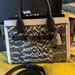 Coach Bags | Coach Swagger Black And White Snakeskin Bag | Color: Black/White | Size: Os