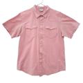 Columbia Shirts | Columbia Mens L Western Fishing Pocket Short Sleeve Pink Button Up Shirt | Color: Pink | Size: L