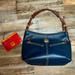 Dooney & Bourke Bags | Dooney & Bourke Navy Pebble Leather Shoulder Bag And Red Leather Coin Wallet | Color: Blue/Red | Size: Os