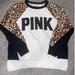 Pink Victoria's Secret Tops | Htf Rare Vs Pink Cheetah Sweatshirt | Color: White | Size: S