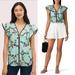 Kate Spade Tops | Kate Spade Tops Kate Spade Dahlia Bloom Burnout Top Nwot S | Color: Green | Size: S