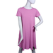 Lularoe Dresses | Lularoe Carly Dress Size Xxs Pink Striped Short Sleeve High Low Cut Soft Stretch | Color: Pink | Size: Xxs