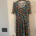 Lularoe Dresses | Lularoe Nicole Women’s Midi Multicolored Dress Size M | Color: Blue/Yellow | Size: M