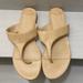 J. Crew Shoes | J. Crew Tan Leather Flip Flop Thong Sandals | Color: Cream/Tan | Size: 8