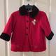 Disney Jackets & Coats | Disney Store Winnie The Pooh Red Winter Jacket Coat Faux Fur Trim Girls 24 Mos | Color: Black/Red | Size: 24mb