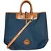 Dooney & Bourke Bags | Dooney & Bourke Editors Tote Bag Purse Nylon Navy Blue | Color: Blue/Brown | Size: Os