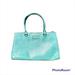 Kate Spade Bags | Euc Kate Spade Turquoise Aquamarine Blue Leather Purse Tote Satchel | Color: Blue | Size: Approx 14.5” X 9.5” X 4” Deep