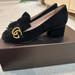 Gucci Shoes | Gucci Marmont Fringed Suede Loafers | Color: Black | Size: 6.5