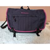 Columbia Bags | Columbia Messenger Bag Large Purple Pink Laptop Pocket School Career | Color: Pink/Purple | Size: Os