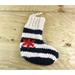 J. Crew Holiday | J. Crew Wool And The Gang Christmas Stocking Cable Hand Knitted Peruvian Wool | Color: Black/White | Size: Os