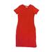 Michael Kors Dresses | Michael Kors Jersey Dress Red With Eyelet Embelished Slit Petite Sz Large | Color: Gold/Red | Size: Lp